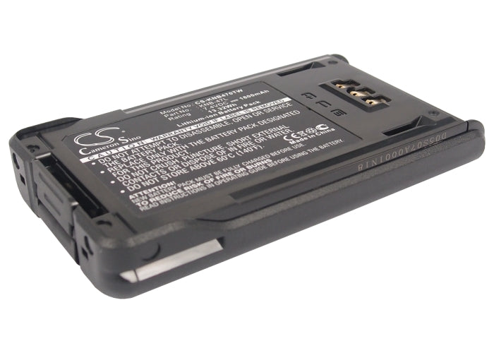1800mAh Li-ion Battery Replacement for Kenwood NX-200, NX-300, TK-5220 Two-Way Radios (7.4V) - Extended Life Power
