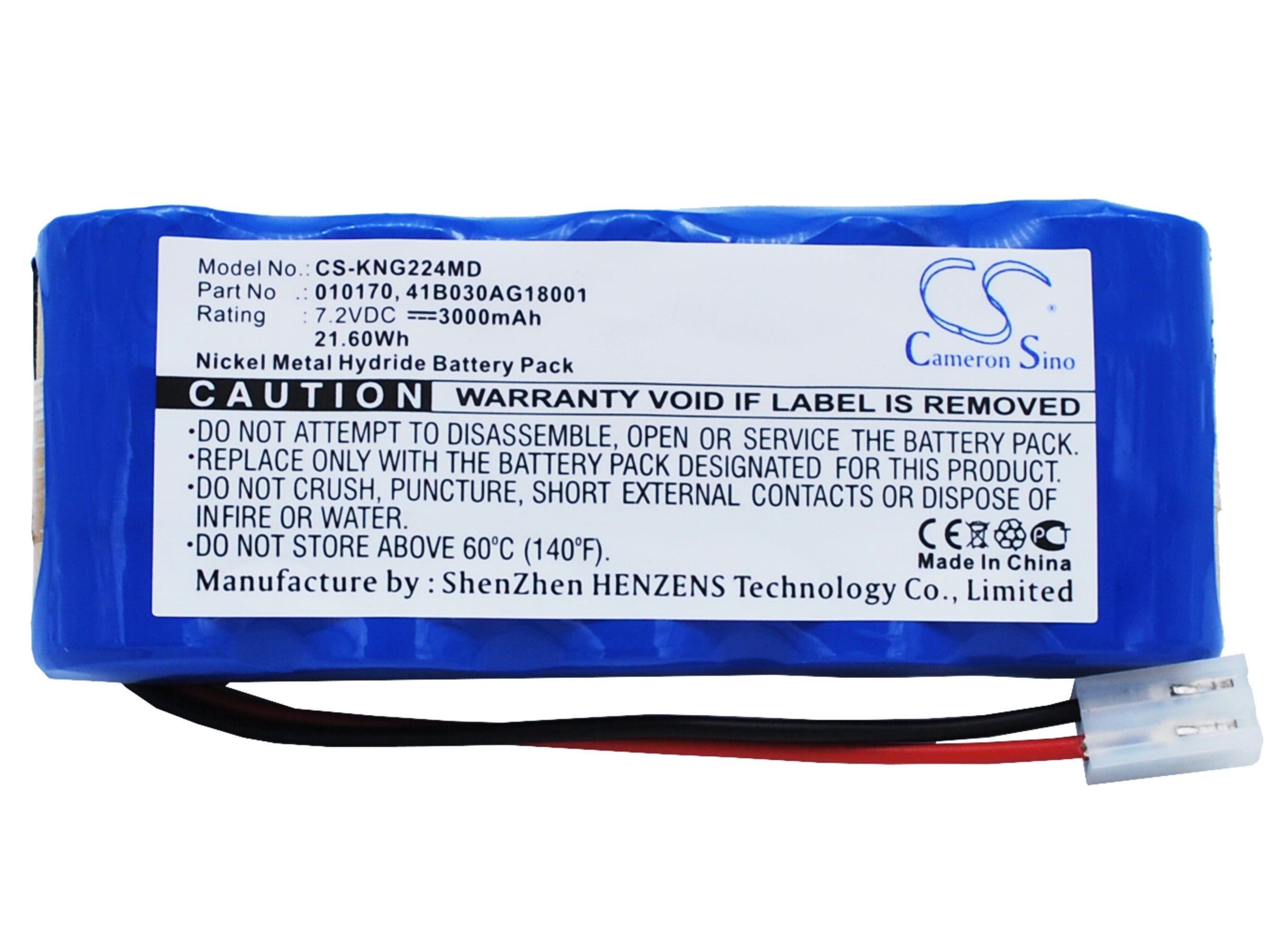 7.2V 3000mAh Ni-MH Replacement Battery for Kangaroo 224, 321, 324, K524 Feeding Pumps - Medical Grade Power