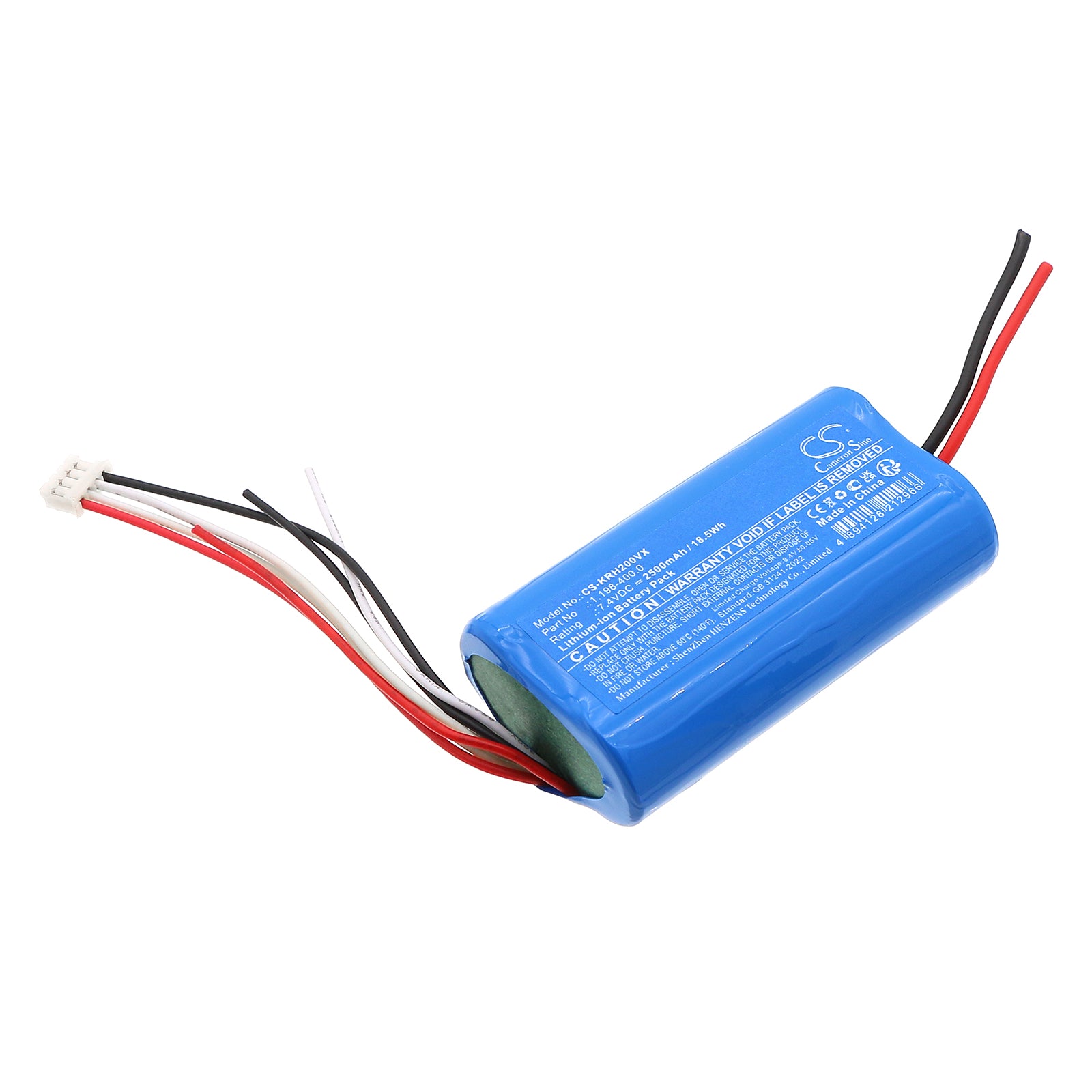 2500mAh Replacement Battery for Karcher VCH2 Cordless Vacuum Cleaner, 7.4V Li-ion, 1.198-400.0 Compatible