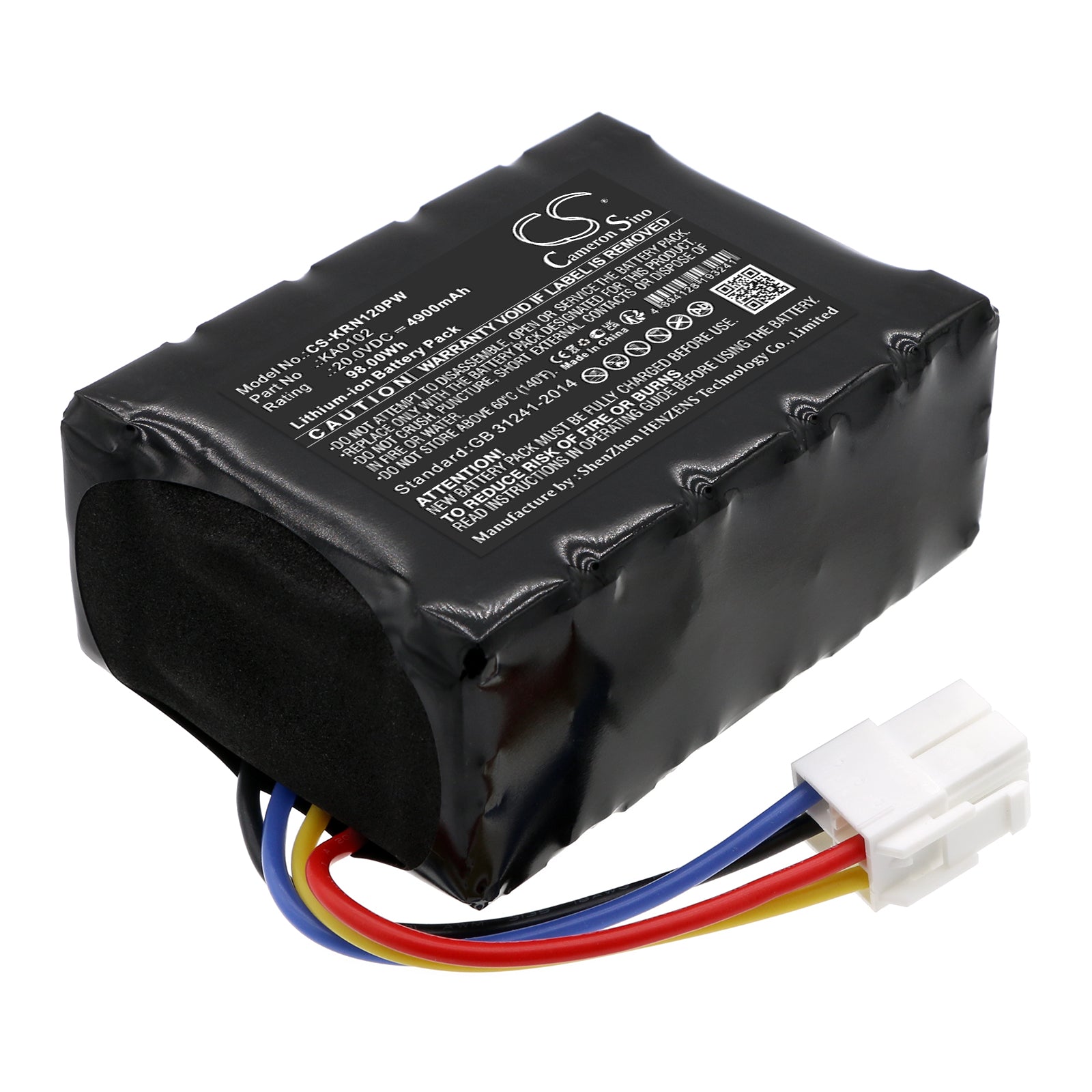 20V 4900mAh Li-ion Battery for Kress Mowers KR110-KR173 & RTKn Series - 98Wh Replacement