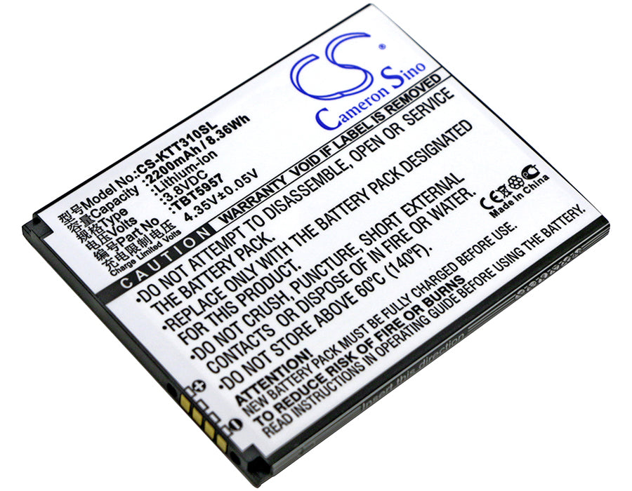 2200mAh Replacement Battery for Highscreen Spider, K-Touch Touch 3/3C/5 - 3.8V Li-ion Smartphone Battery