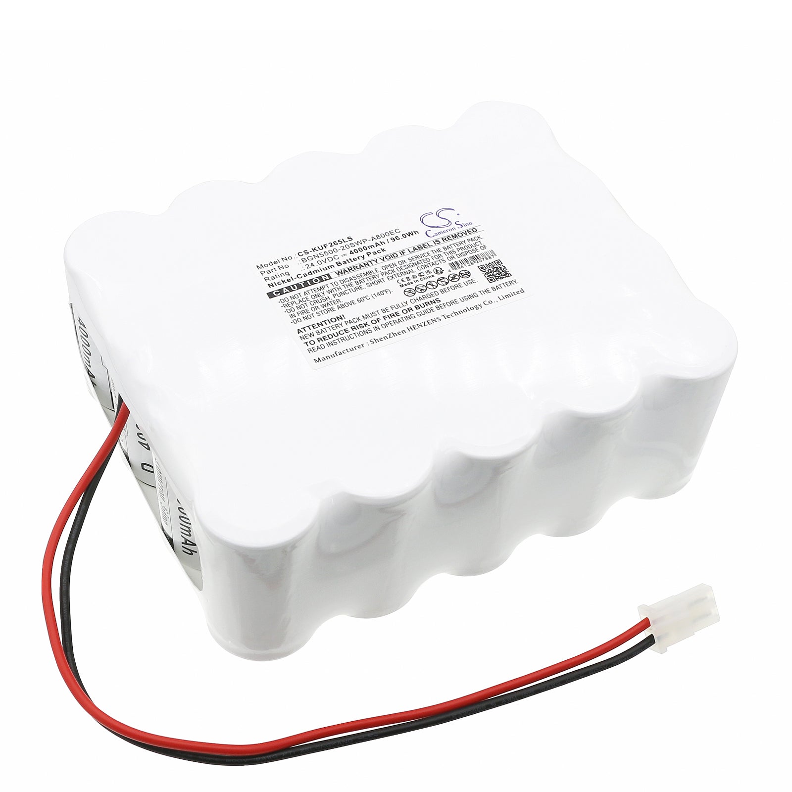 24V 4000mAh NiCD Replacement Battery for Kaufel Emergency Lights: 002072, 002233, 002095, 002265, BGN5500-20SWP-A800EC