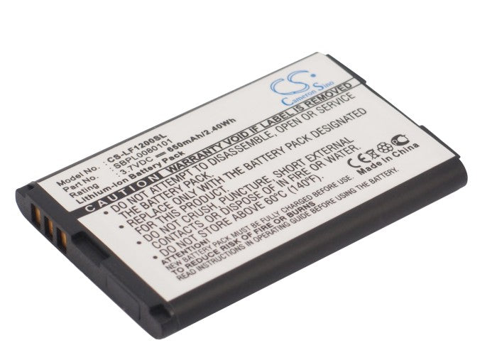 650mAh 3.7V Li-ion Replacement Battery for LG L3100, F9100, F1200, G210 Mobile Phones