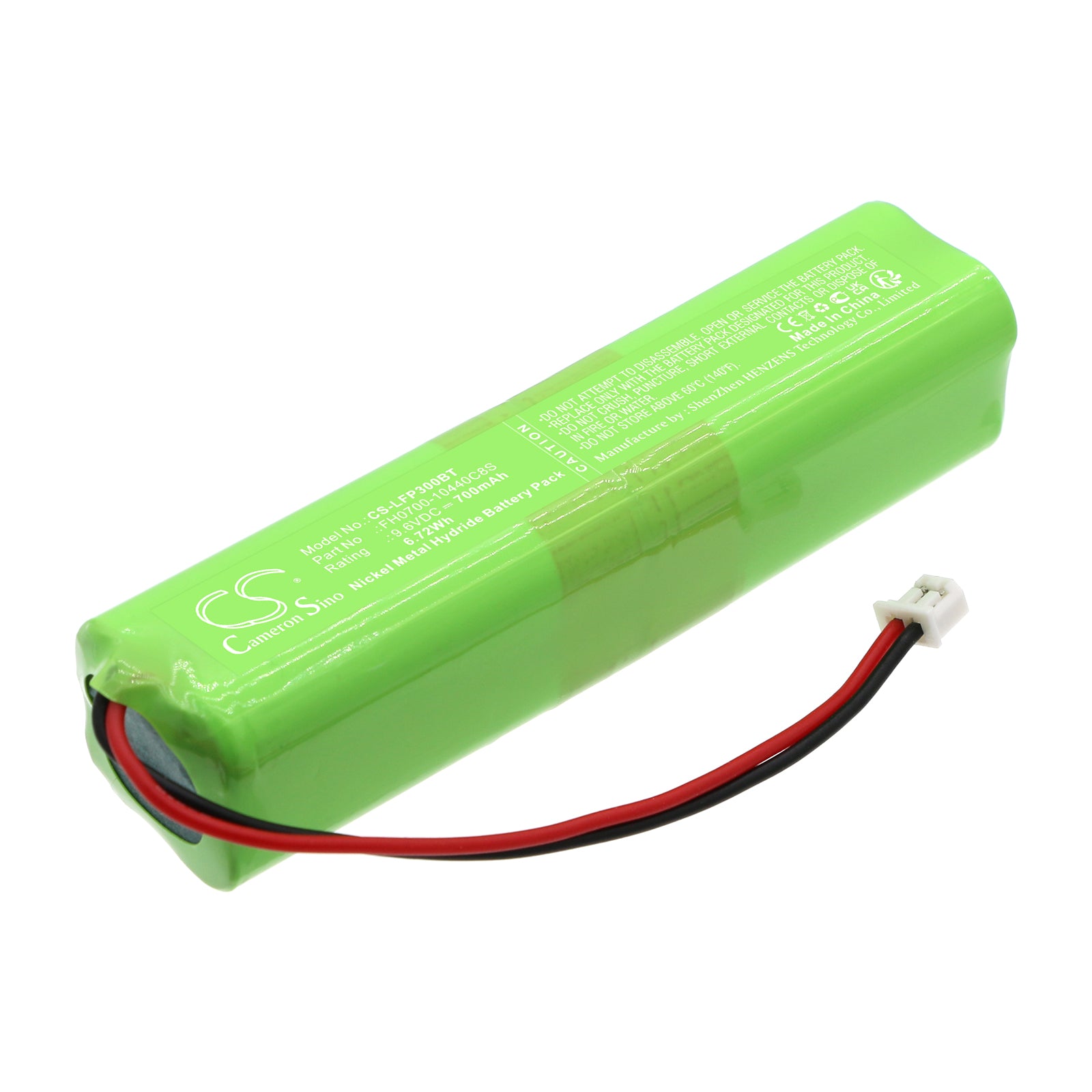 9.6V 700mAh Ni-MH Battery for LifeSOS LS-30 & 8SEH Alarm Radio Channel Control Panel (90x21x21mm)