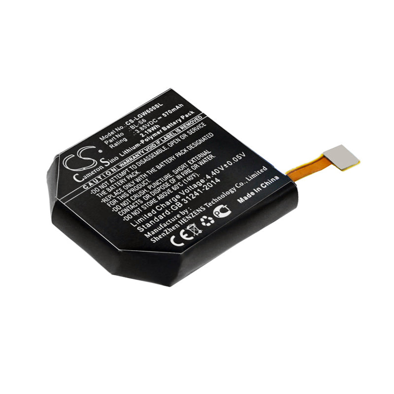 LG Watch Urbane LTE Battery Replacement - 570mAh Li-Polymer BL-S6 (29.5x26.8x6.4mm) - Smartwatch Power
