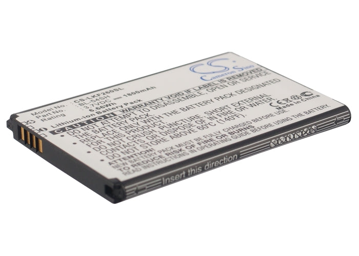1800mAh Replacement Battery for LG Optimus LTE III F260 F7 L90 G3s G3 Beat G2 - BL-54SH, 3.7V Li-ion - Phone Battery Replacement