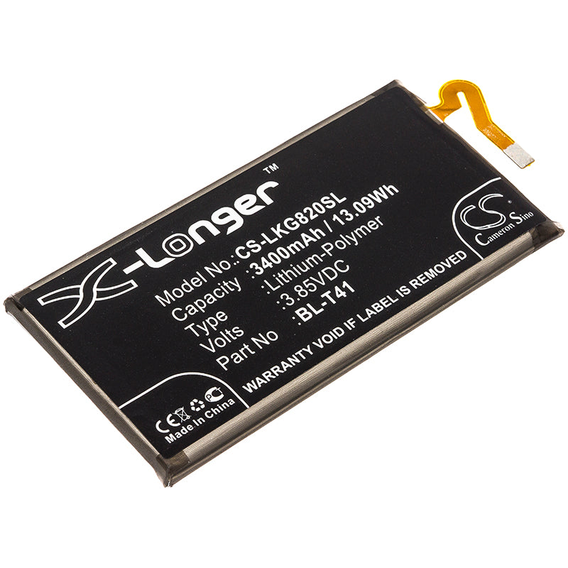 LG V40 ThinQ & G8 ThinQ Battery Replacement - 3400mAh, BL-T41, 3.85V Li-Polymer Cellphone Battery