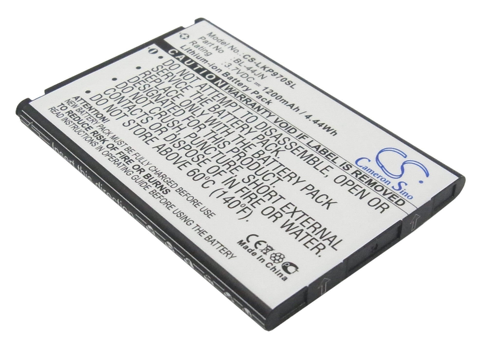 1200mAh 3.7V Li-ion Replacement Battery for LG Optimus, Alltel AS855, T-Mobile myTouch - Phone Battery
