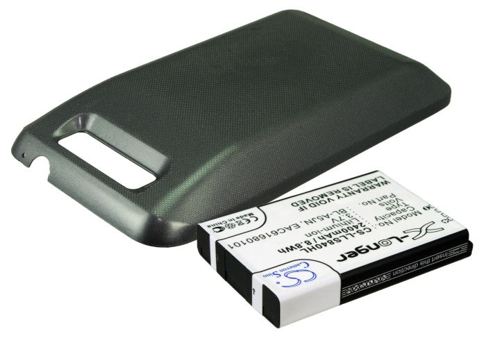 2400mAh Extended Replacement Battery for LG Viper LS840 - 3.7V Li-ion, Upgrade BL-44JS Smartphone