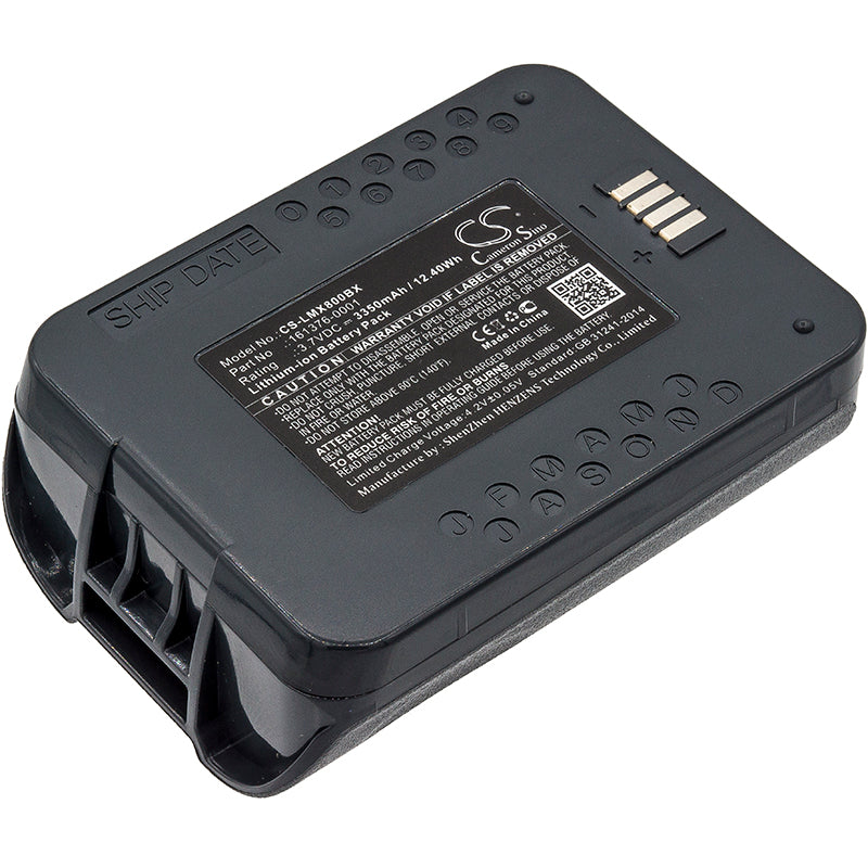3350mAh Replacement Battery for LXE MX8 Barcode Scanner, 3.7V Li-ion, MX8A380BATT, 161376-0001