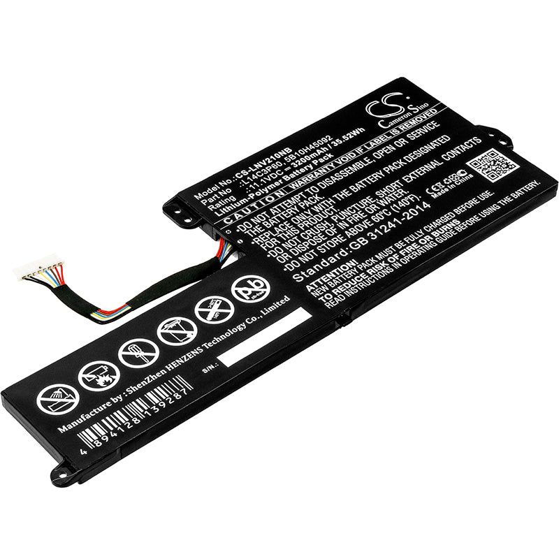 3200mAh Replacement Battery for Lenovo Chromebook N21 & N21-80MG - L14C3P60/L14M3P23, 11.1V 35.52Wh Li-Polymer