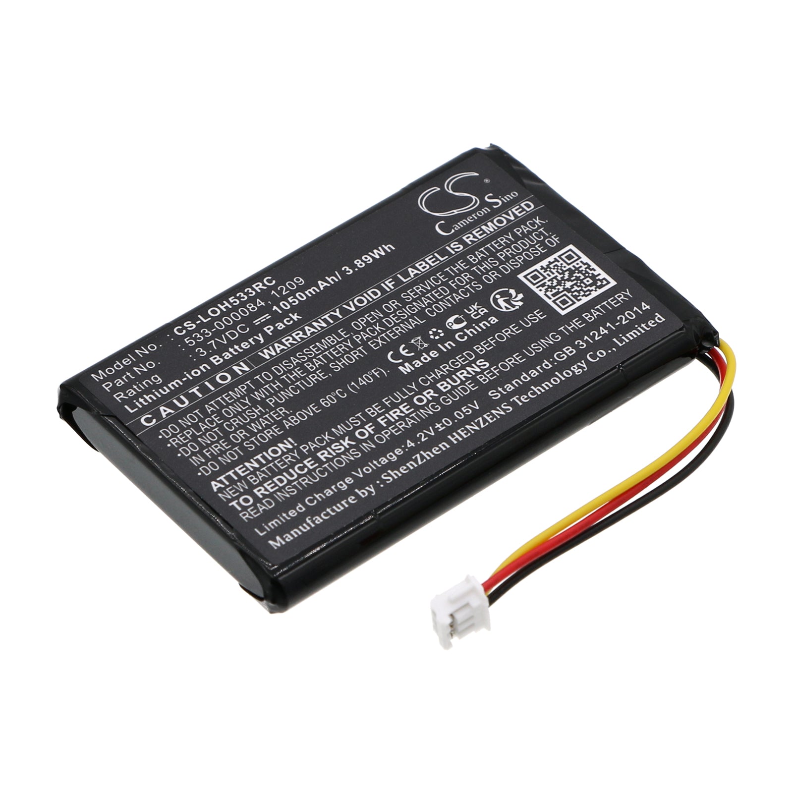 1050mAh Replacement Battery for Logitech Harmony Touch/Ultimate Remote (915-000198) - 3.7V Li-ion - Extended Life Power