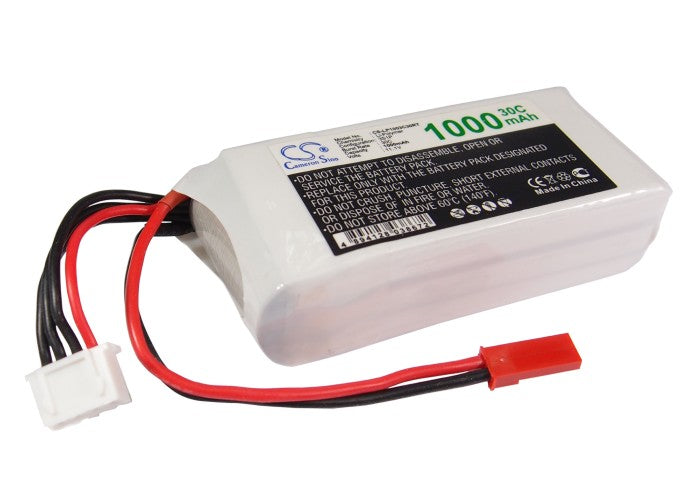 1000mAh 11.1V LiPo Battery for RC Tanks & Robotics (69.75x30.45x25.4mm) - Compact Power Solution