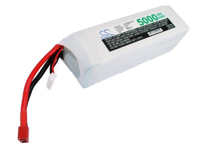 5000mAh 18.5V 92.5Wh Li-Po Battery Pack for RC Cars (140x42.69x48.94mm) High-Capacity CS-LP5005C35RT
