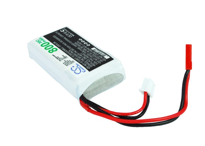 4V 800mAh LiPo Battery Pack for RC Cars: CS-LP8002C30RT, 30C Discharge, 55.19x29.67x15.03mm Size