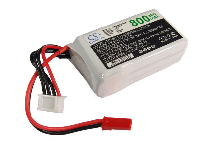 11.1V 800mAh LiPo Battery for RC Helicopters/Airplanes (56.12x30.74x21.94mm) - CS-LP8003C30RT