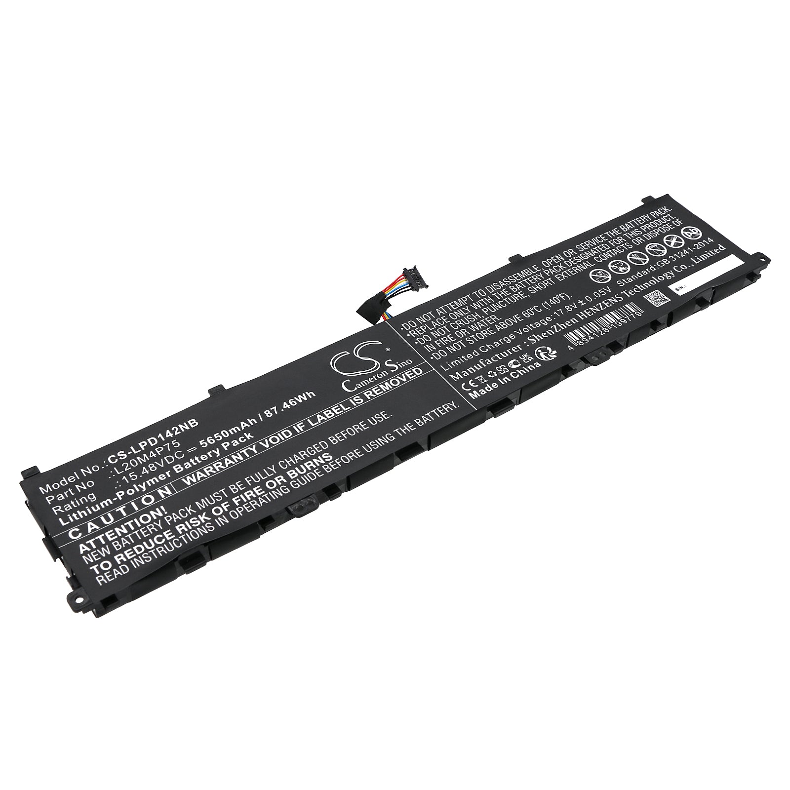 Lenovo ThinkPad P1/X1 Extreme Gen 4/5 Battery: 87.46Wh, 5650mAh, 15.48V Li-Polymer - Replacement Battery