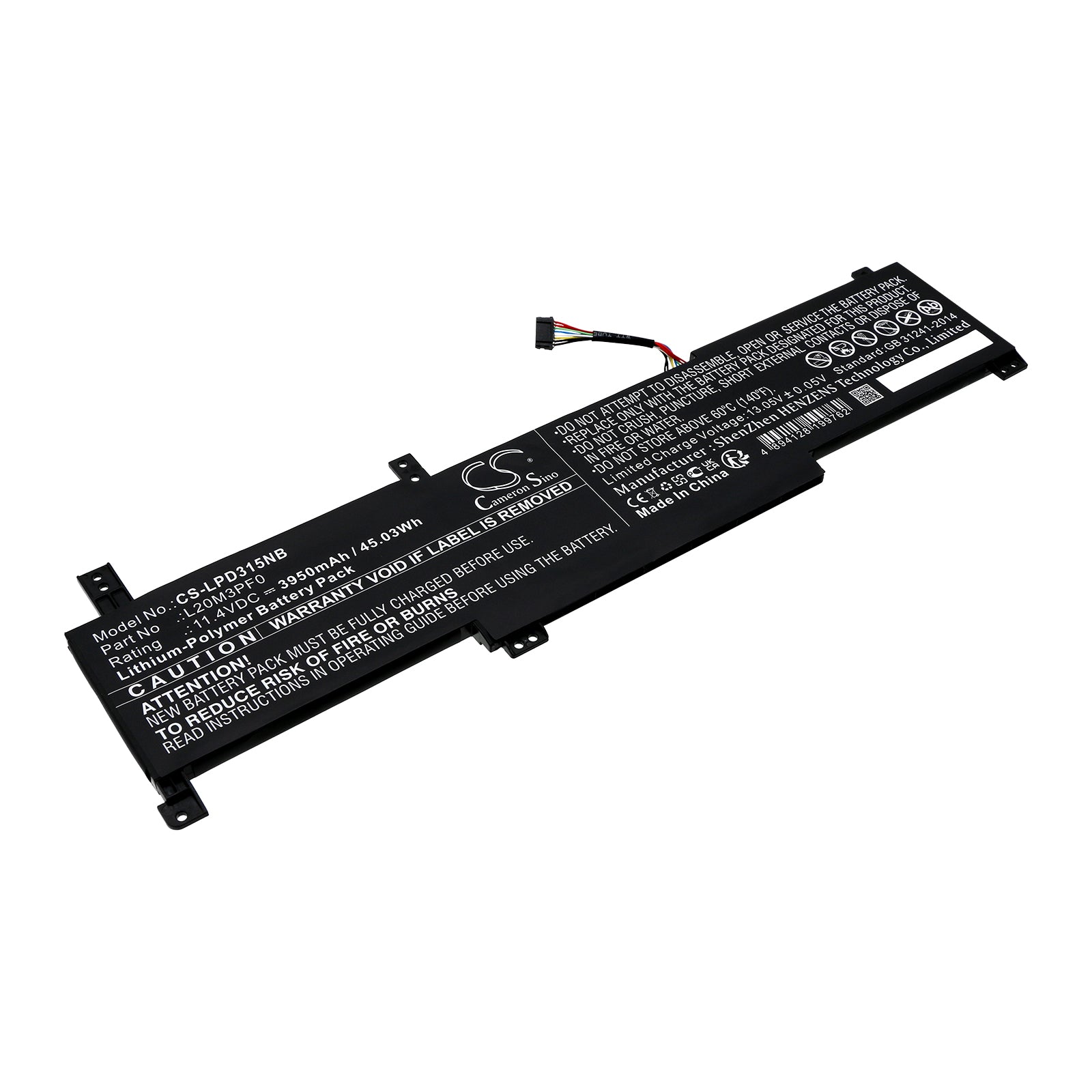 45Wh 3950mAh Battery for Lenovo IdeaPad 3 14/15/17 & V15/V17 Series - 11.4V Li-Polymer Laptop Battery Replacement