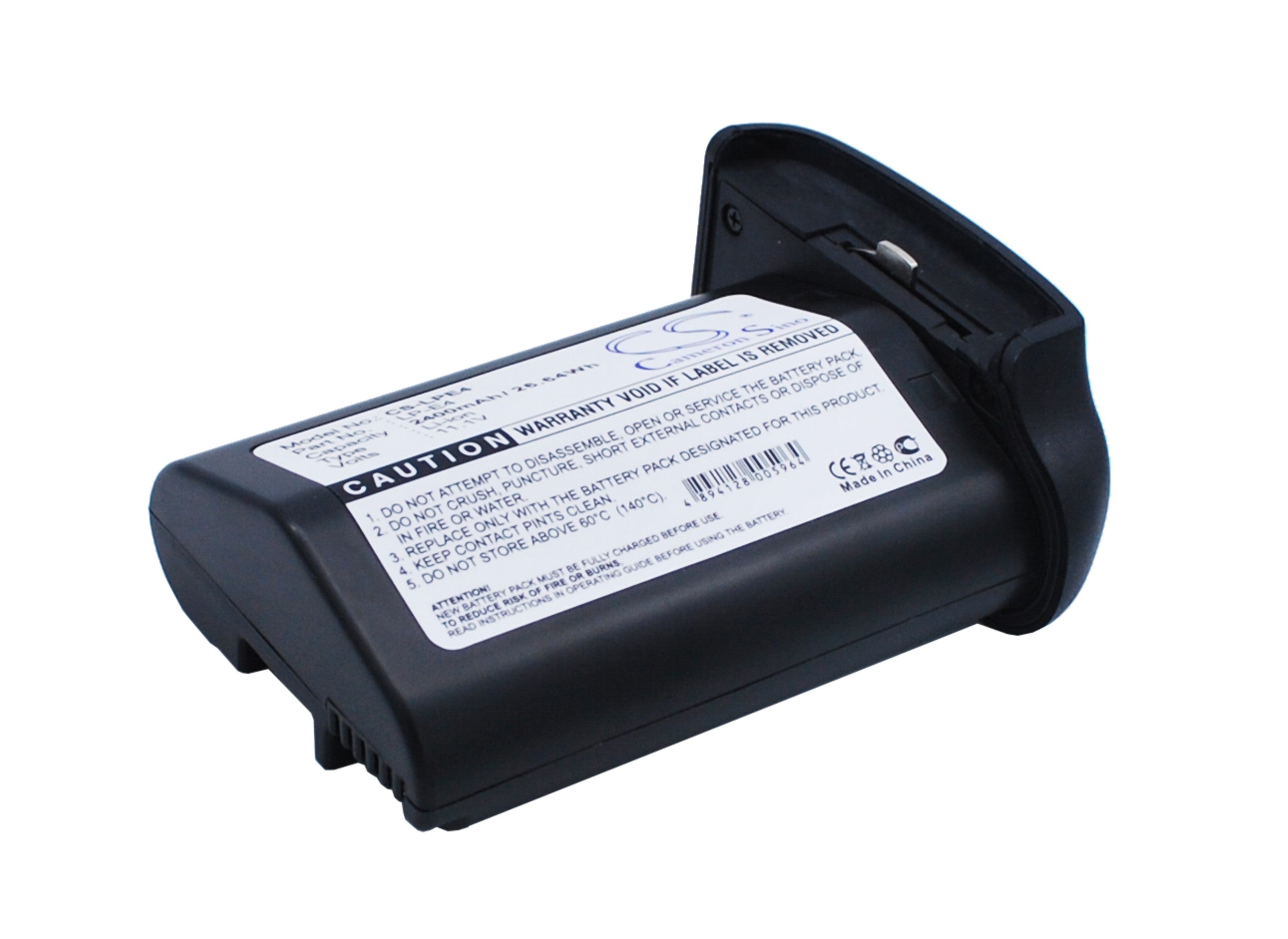 High-Capacity 2400mAh Li-ion Battery for Canon EOS-1D Cameras & Speedlites - LP-E4 Replacement (11.1V, 26.64Wh)