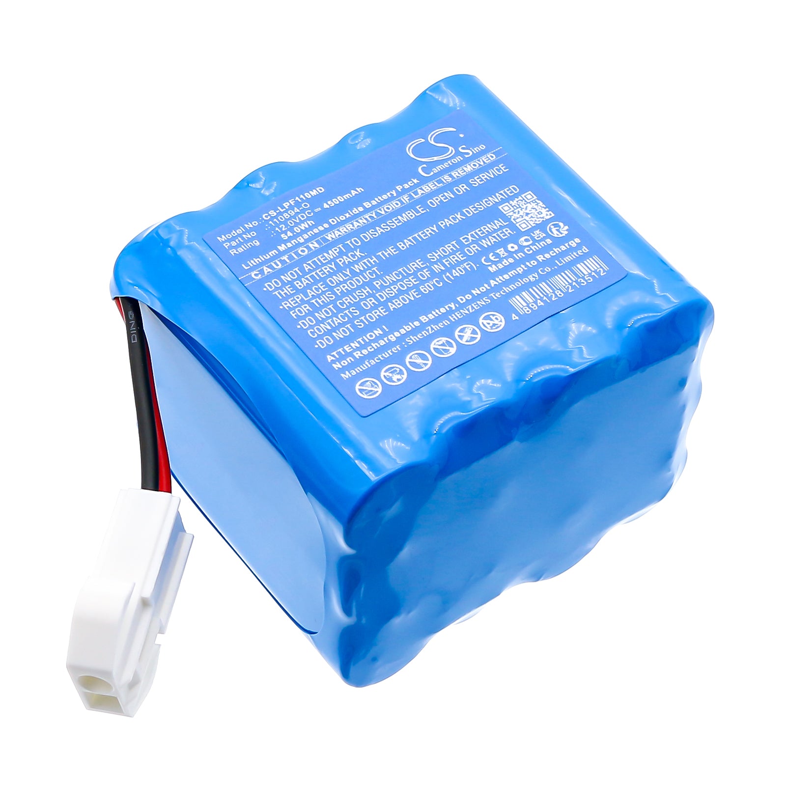Life-Point Pro AED Replacement Battery: 12V LiMnO2, AED Pro Defibrillator, High-Capacity 54Wh