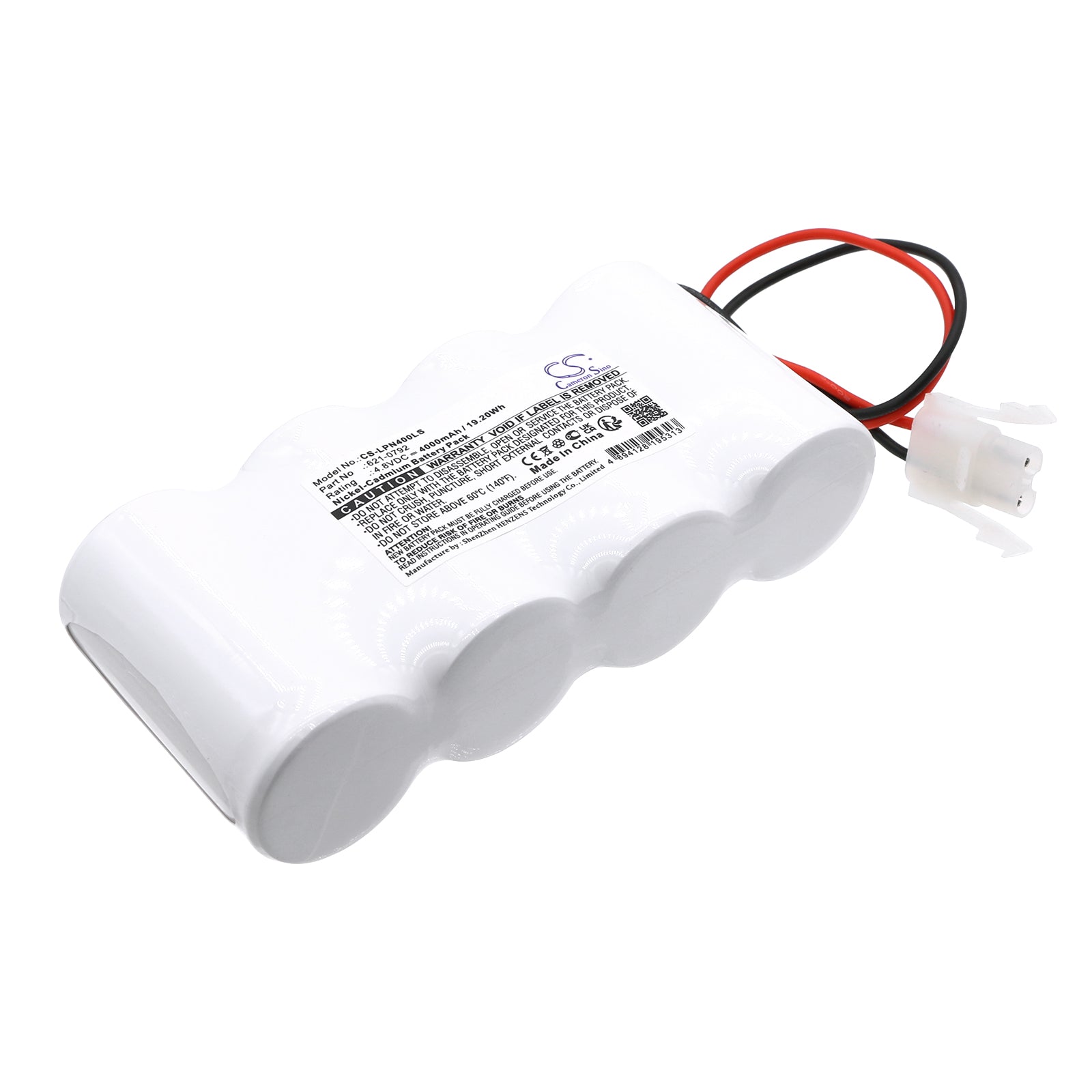 4.8V 4000mAh Ni-CD Emergency Light Battery - Lite-Plan HRN/4 & Thorn Voyager TwinSpot Replacement