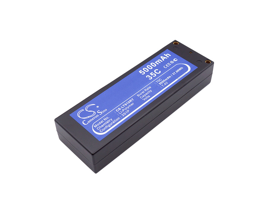 7.4V 5000mAh LiPo Battery for RC Cars - CS-LT910R, 138.5x46x25mm, 37Wh High Capacity Power