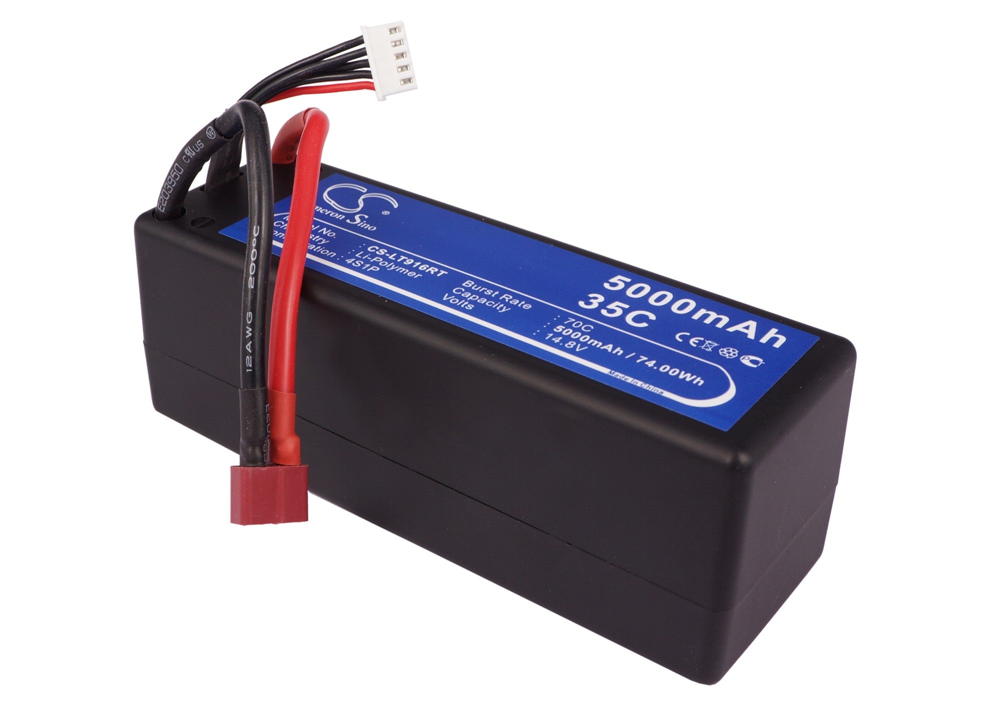 Cars Battery 139.1 x 48.0 x 39.75mm 14.8V 74Wh Li-Polymer Automotive Battery - High Performance Power Solution