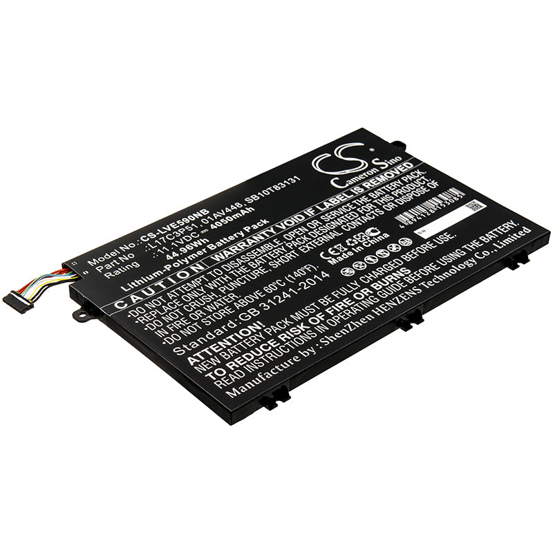 4050mAh Replacement Battery for Lenovo ThinkPad E480/E580/E490 Series Laptops - 11.1V Li-Polymer