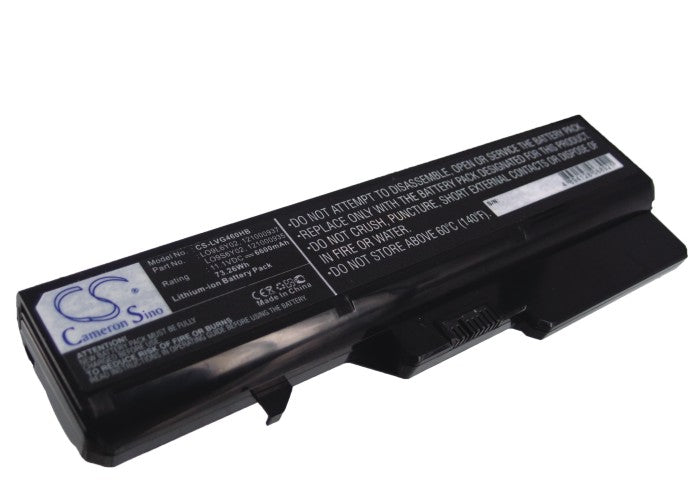 6600mAh Battery for Lenovo IdeaPad B/G/V/Z Series: 11.1V 73.26Wh Li-ion Replacement Pack