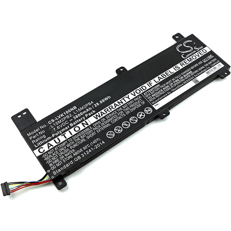 28.88Wh 3800mAh Laptop Battery for Lenovo Chromebook 100s & Ideapad 310-14ISK Series - Replacement