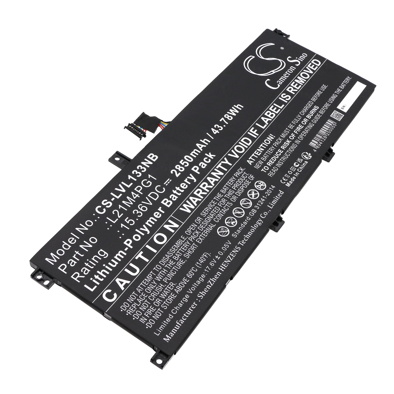 43.78Wh Battery for Lenovo ThinkPad L13 Yoga Gen 3/Gen 4 - 15.36V 2850mAh Li-Polymer Replacement
