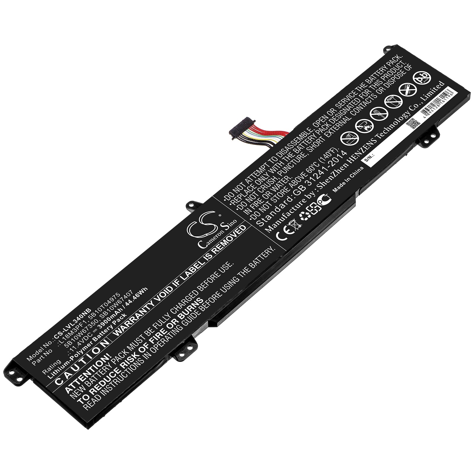 3900mAh Battery for Lenovo IdeaPad L340-15/17IRH & L340 SP/B Series Laptop - 11.4V 44.46Wh Li-Polymer Replacement