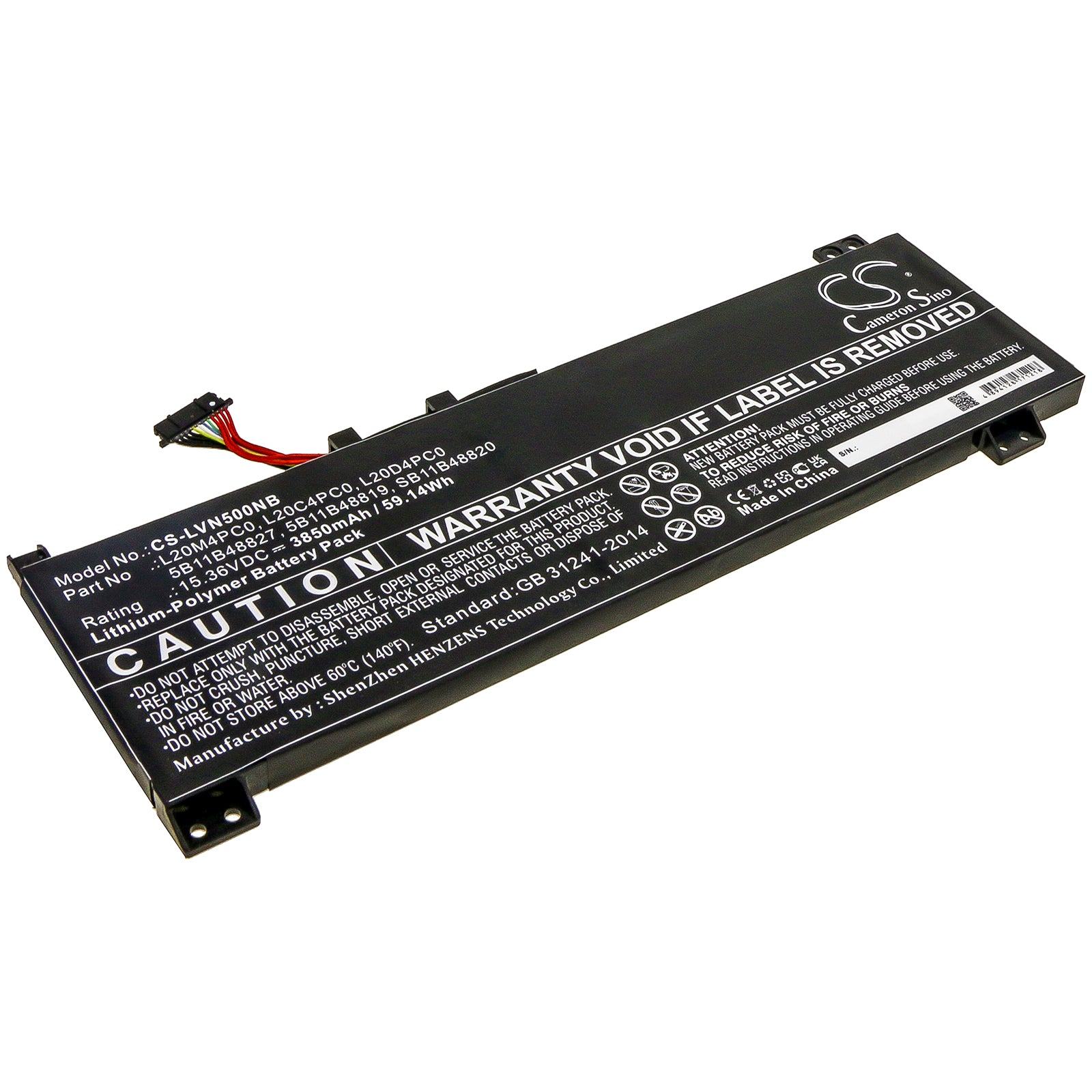 59.14Wh Battery for Lenovo Legion 5 & IdeaPad Gaming 3 - 15" Series - L20C4PC0 Replacement