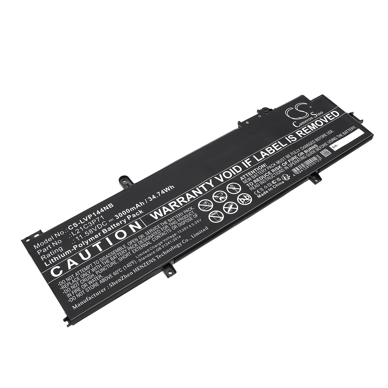 3000mAh Lenovo ThinkPad P14S Gen3 & T14 Gen3 Laptop Battery - 34.74Wh 11.58V Replacement