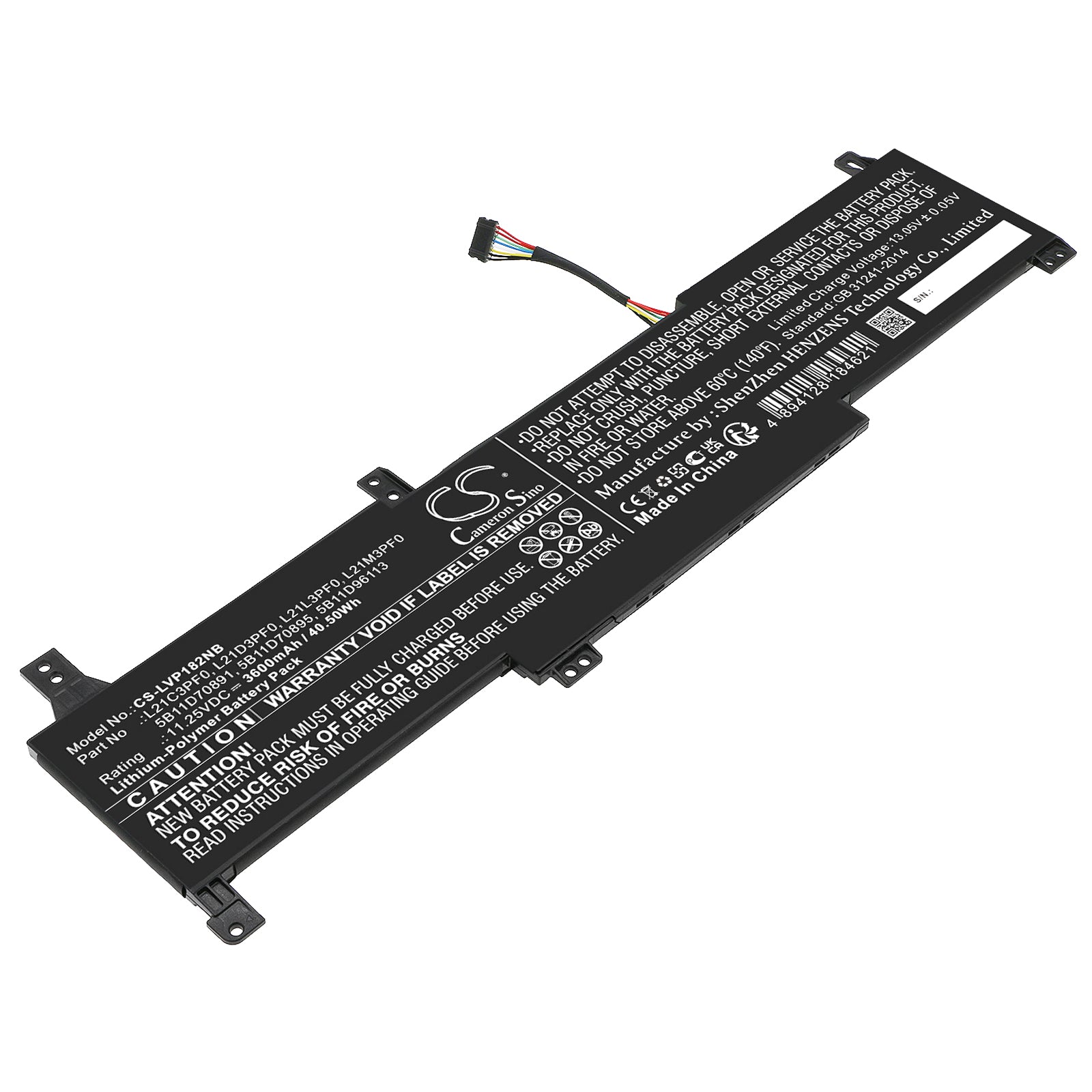 40.5Wh 3600mAh Battery for Lenovo IdeaPad 1 14/15 Series - Replacement Li-Polymer, Extended Life, Compatible Models Listed