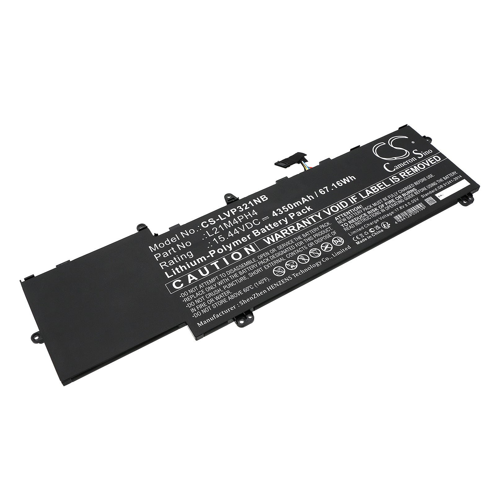 67.16Wh 4350mAh Replacement Battery for Lenovo ThinkBook Plus G3 IAP 21EL Laptop - 15.44V Li-Polymer