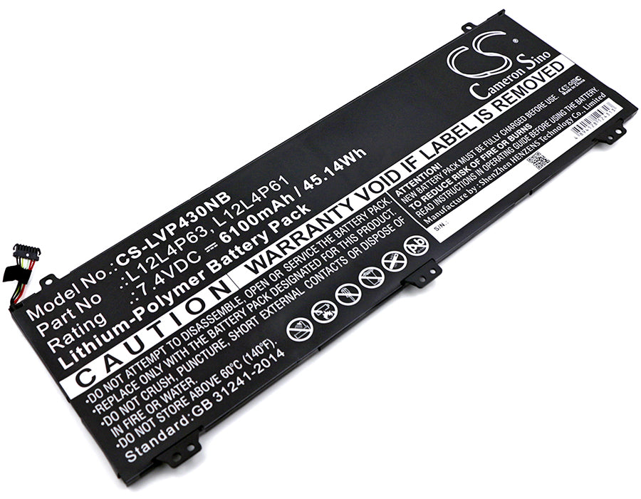 6100mAh Lenovo IdeaPad U330 U430 Laptop Battery - 7.4V 45.14Wh Li-Polymer Replacement