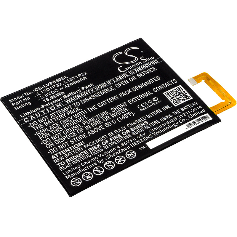 4200mAh Replacement Battery for Lenovo Tab 2 A8-50 A8-50F A8-50LC Tablet - L13D1P32, 3.8V Li-Polymer, Repair Part