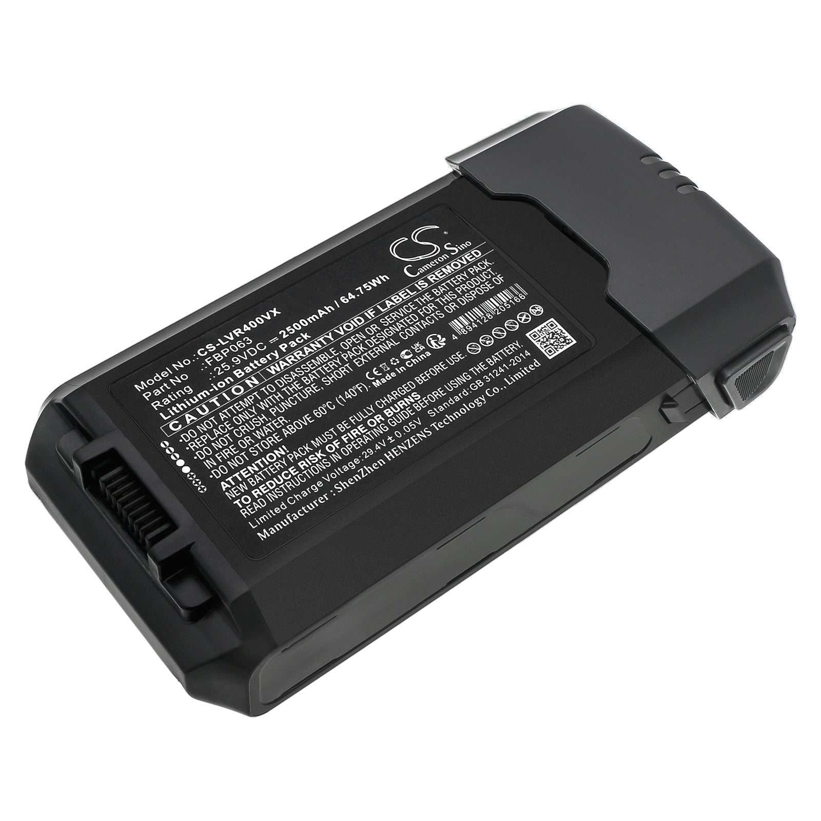 Levoit VortexIQ 40 & Flex Vacuum Replacement Battery - FBP063, 25.9V 2500mAh Li-ion