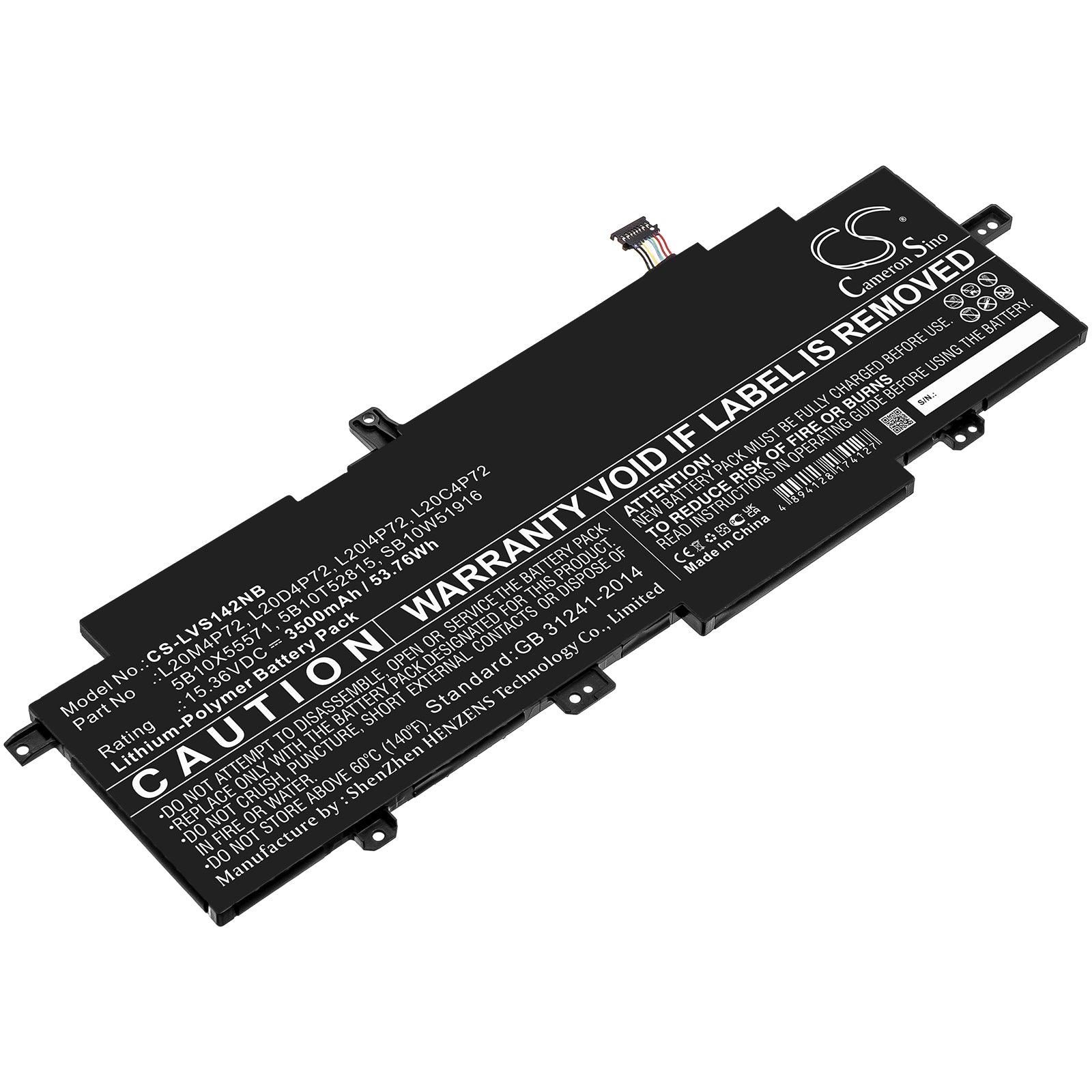 53.76Wh 3500mAh Replacement Battery for Lenovo ThinkPad T14s Gen 2 & X13 Gen 2 - L20M4P72, L20D4P72