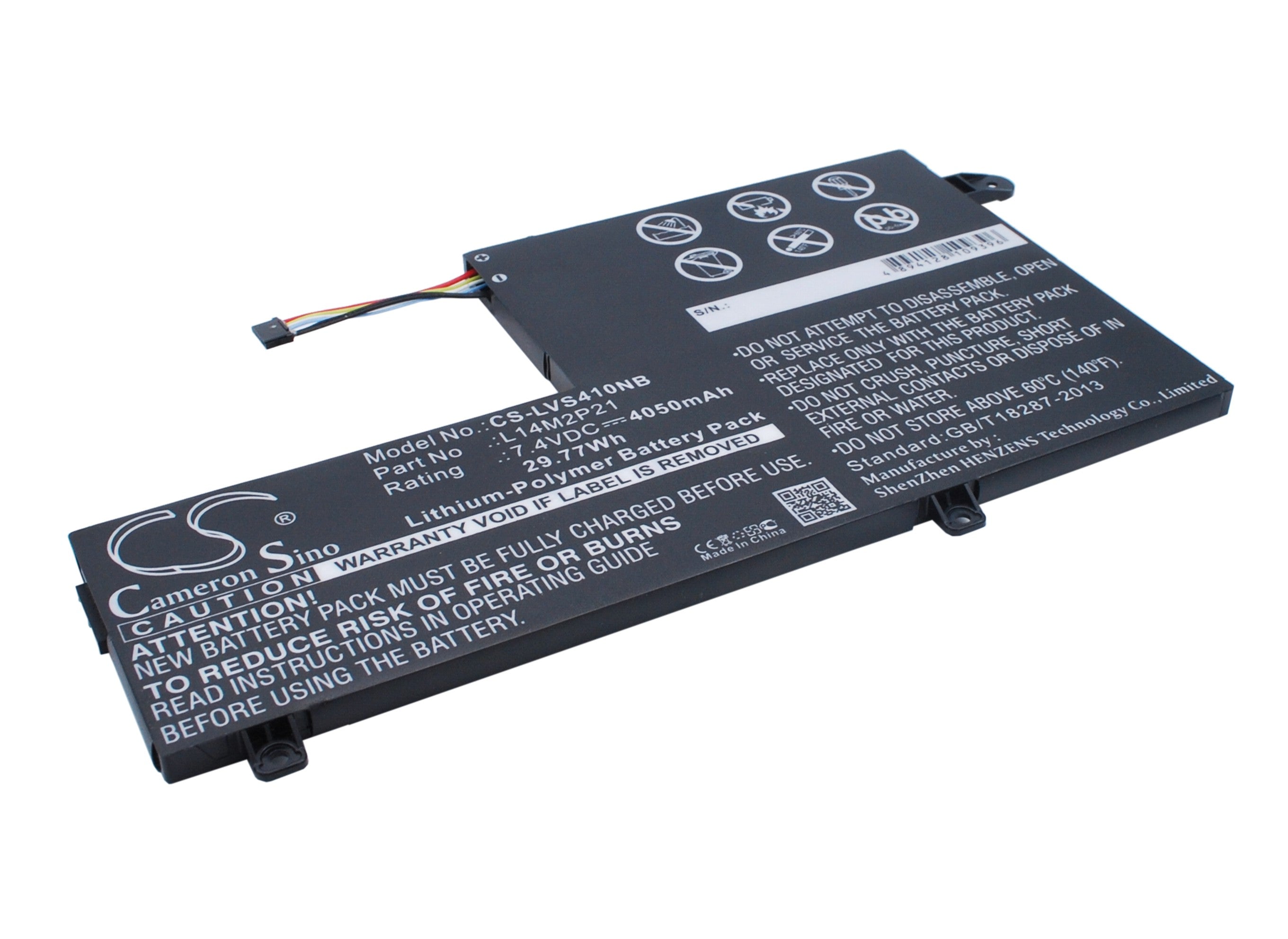 4050mAh Lenovo Battery - S41 Yoga 500 Ideapad 720 320S Series, 7.4V 29.97Wh Li-Polymer Replacement