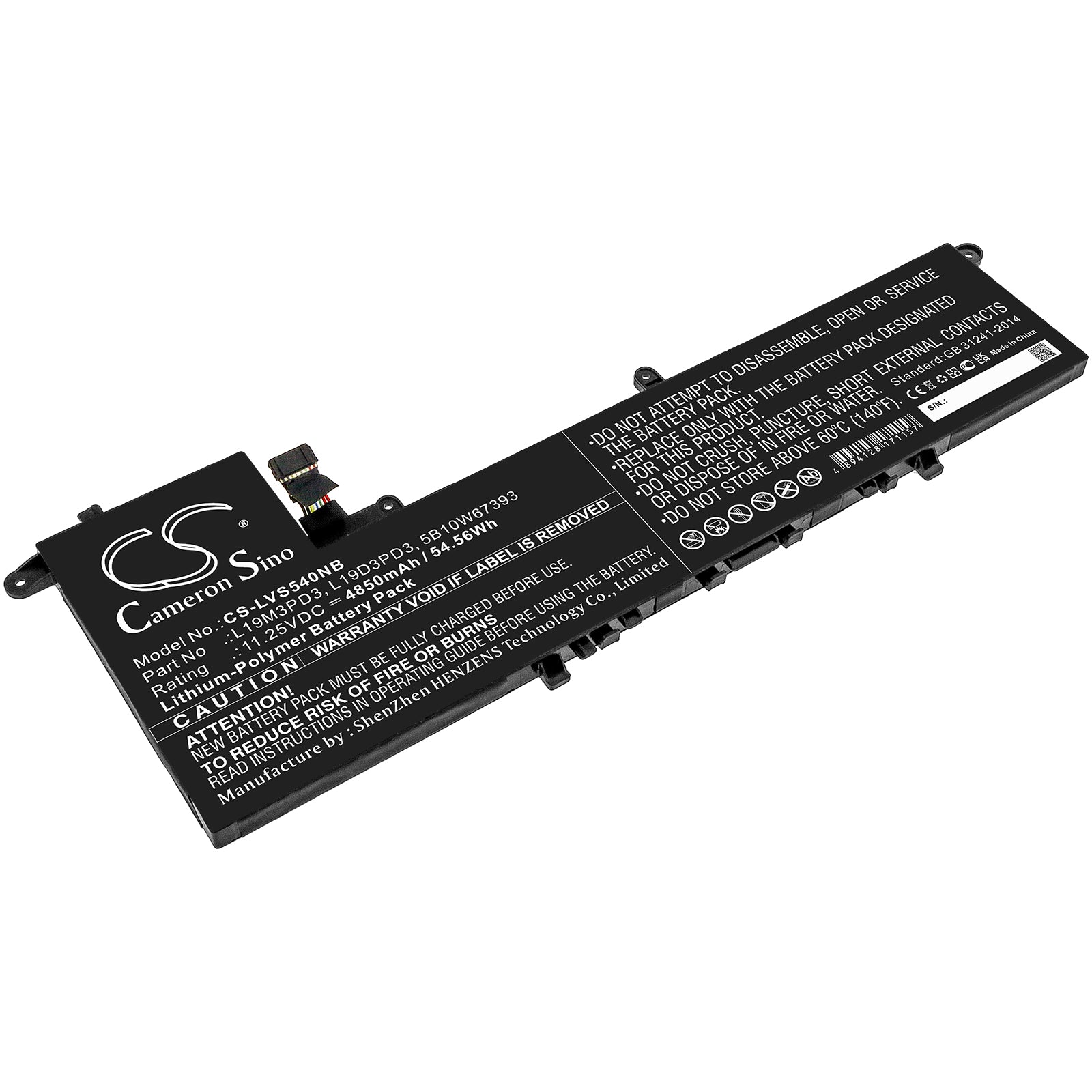 4850mAh Replacement Battery for Lenovo Xiaoxin Pro 13 2020 & IdeaPad S540-13 - 11.25V Li-Polymer Laptop Battery