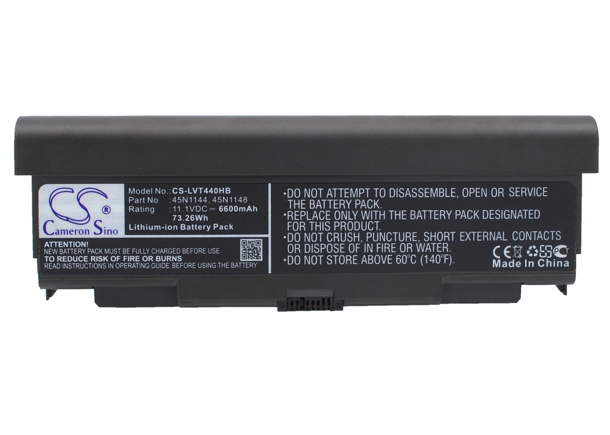 6600mAh Extended Battery for Lenovo ThinkPad T440P T540P L440 L540 W540 - 11.1V 73.26Wh - Laptop Replacement