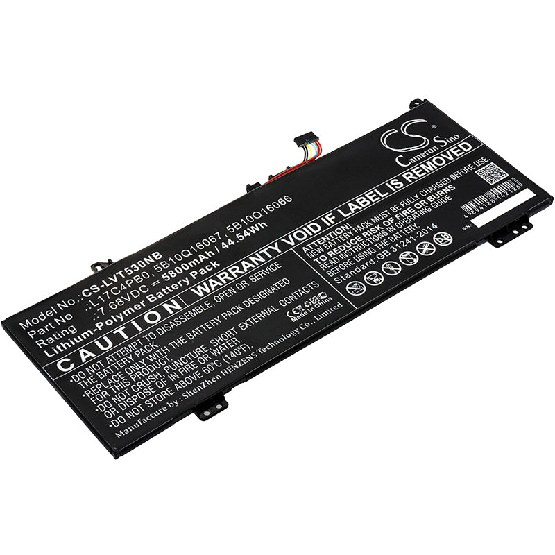 5800mAh Replacement Battery for Lenovo Air 14, Flex 6-14, IdeaPad 530S-15IKB, Yoga 530-14IKB - 7.68V 44.54Wh