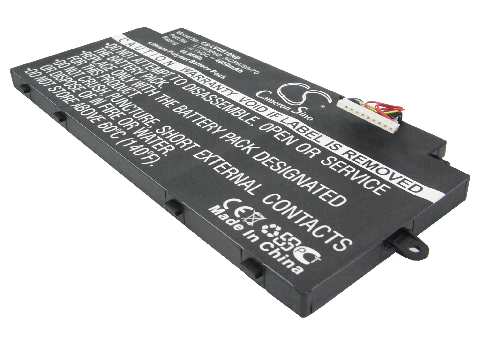 Lenovo IdeaPad U510 U31 Touch Laptop Battery - Replacement L11M1P02 L11L6P01 - 11.1V 44.96Wh Li-Polymer