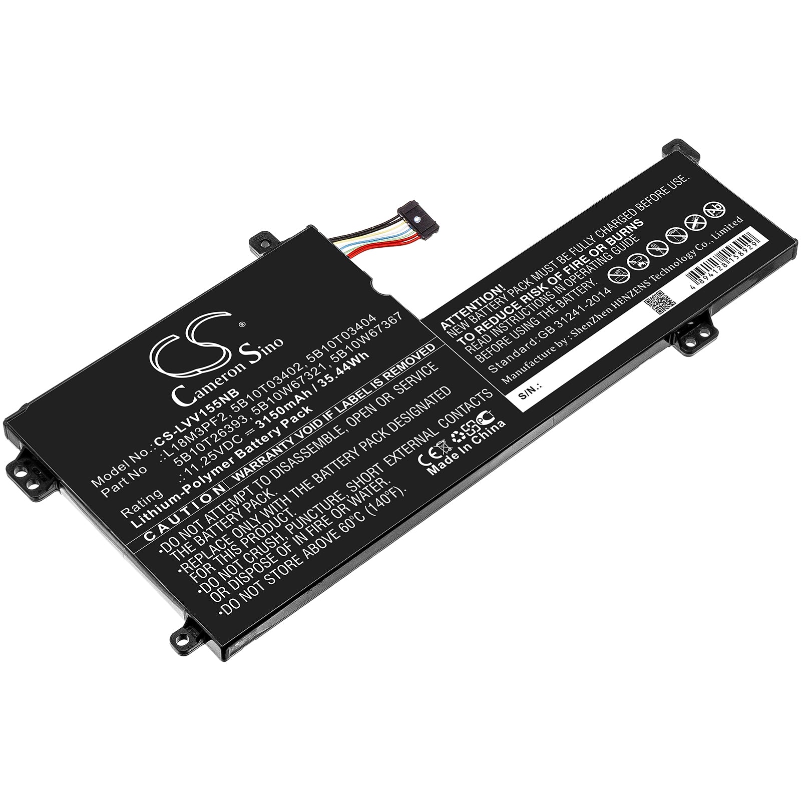 3150mAh Battery for Lenovo IdeaPad L340 15iWL & V155-15API Laptop - 11.25V 35.44Wh Replacement