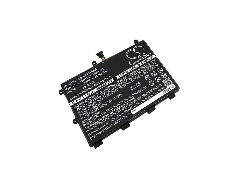 4500mAh Lenovo ThinkPad Yoga 11e/11e Series Laptop Battery - 7.4V 33.3Wh Li-Polymer - 45N1750, SB10J79001 Replacement