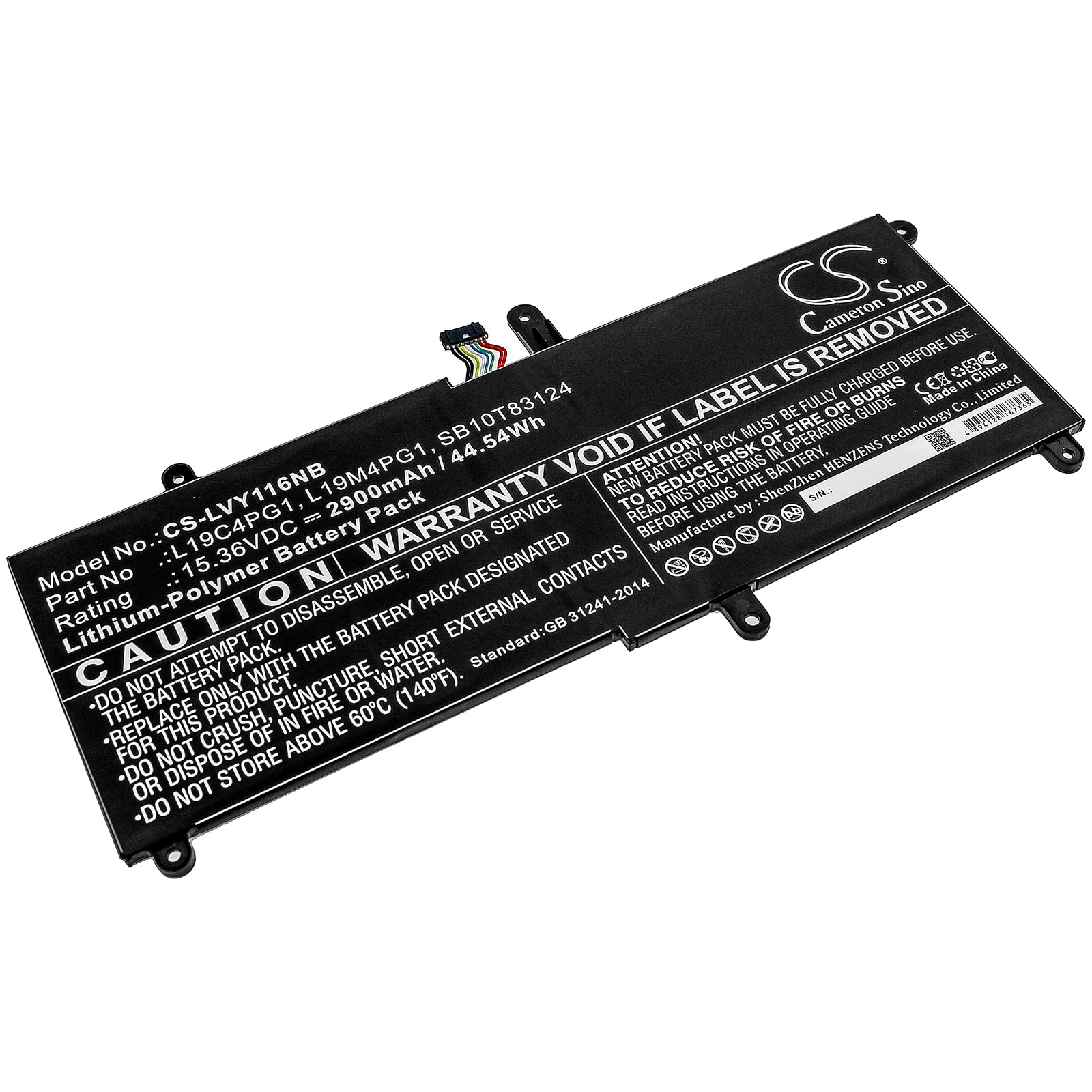 44.54Wh Replacement Battery for Lenovo 11e Yoga Gen 6 - 2900mAh, 15.36V - Compatible Models Listed