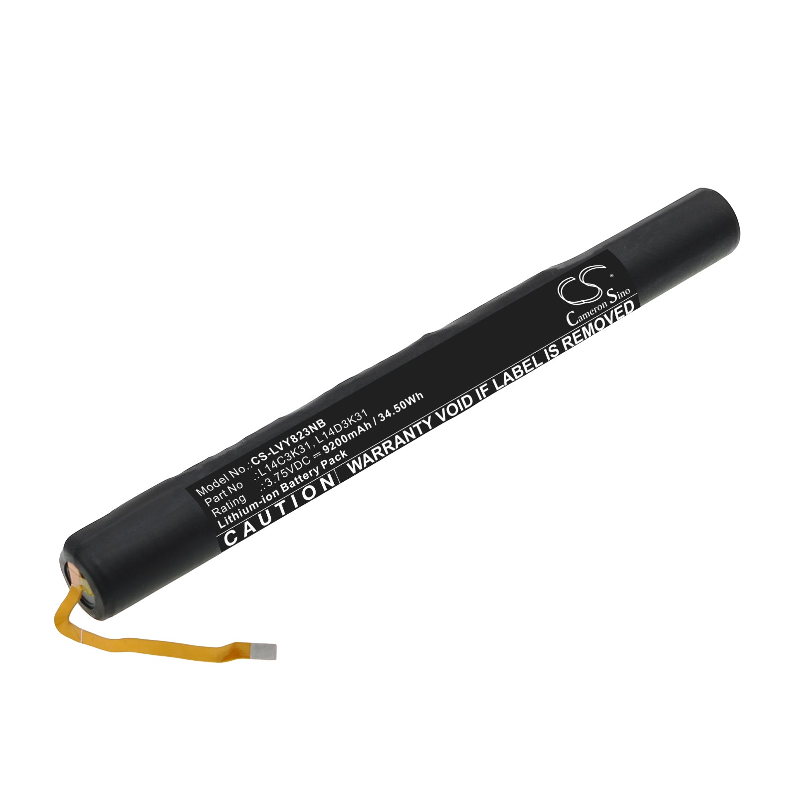 9200mAh Replacement Battery for Lenovo Yoga Tablet 2 1051L/F, 1050L/F & YT2-830 - 3.75V, 34.5Wh