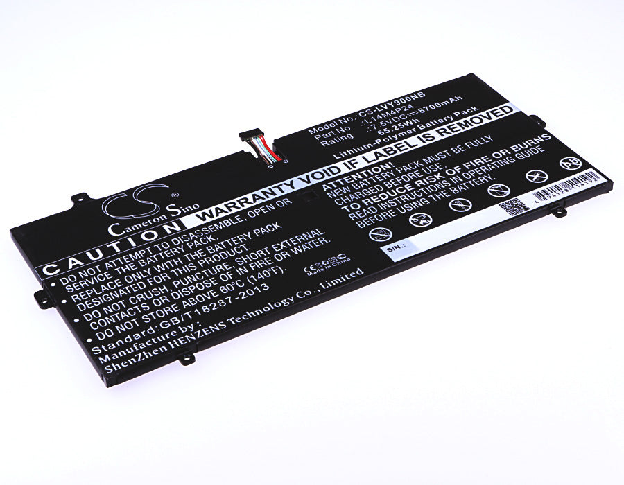 8700mAh Lenovo Yoga 900 Series Laptop Battery - 7.5V 65.25Wh Li-Polymer - Yoga 4 Pro Replacement
